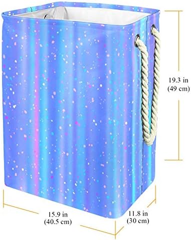 Indidescent Fluorescent Fantasy Pattern 300D Oxford PVC Roupas à prova d'água cesto de roupa grande para