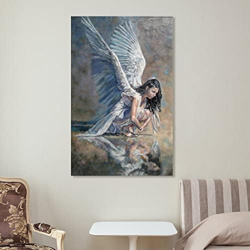 Angel Wings, Girl With Wings, Angel Painting Art Posters de tela impressões de arte de parede