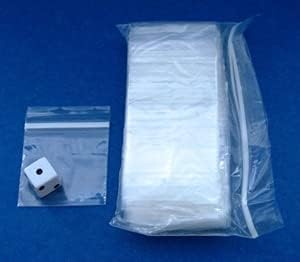 [2 x2 200 pacote] Homeygear Pequenos sacos plásticos transparentes com tampa com zíper reclosal, 2