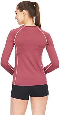 Thermajane Women's Compression T-shirt de manga longa para treino atlético e tops de corrida