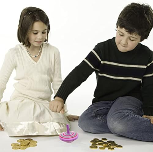 NUOBESTEM 12PCS Spinning Tops para crianças, Giroscópios coloridos Giroscópios Educacional Toys Toys Standard