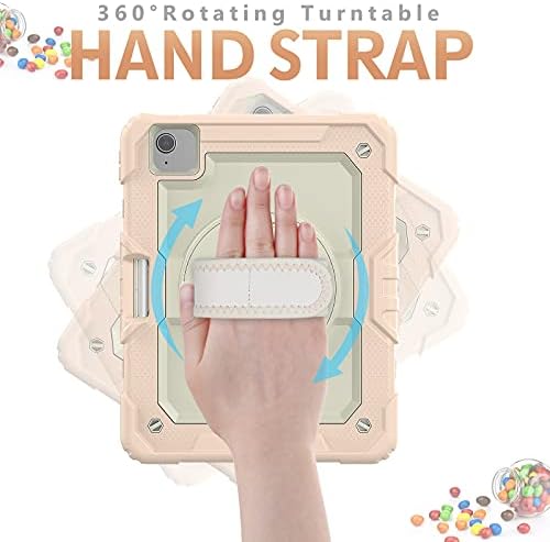 Caixa de mangas de bolsa para comprimidos para tablet Guoqing para iPad Air 4 10.9 2020/pro 11 2020 Droptoneta à prova de choque de três camadas, com tampa protetora de proteção de kickstand, alça de ombro+Silicone