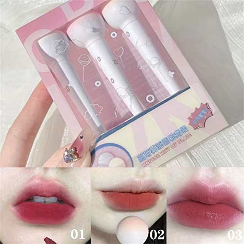Garrafas de vinho Lipstick Lollipop Lip Glaze High Color Rendering Lollipop Lip Glaze Novelty e Hidratante Lollipop