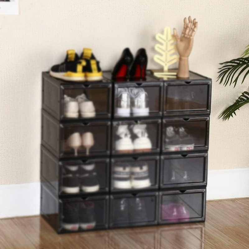 SDFGH Open Shoe Shoe Box espessou o armazenamento de armazenamento de calçados de calçados de calça de calçados de parede de parede Caixa de armazenamento
