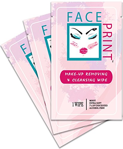 Impressão de rosto - Companhia de Limpa Corporal - Maquiagem Premium Remoção de Toneladas de Limpeza Facial - 240 pacotes individuais