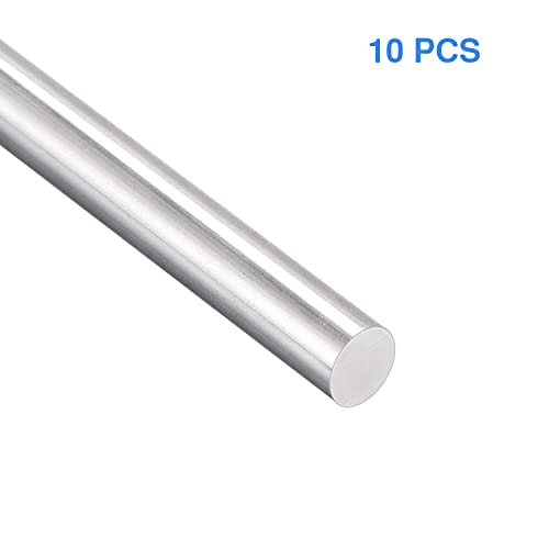 Hastes de aço inoxidável 10 pcs 304 barra redonda sólida Pino cilíndrico do eixo, diâmetro 2mm/0,079