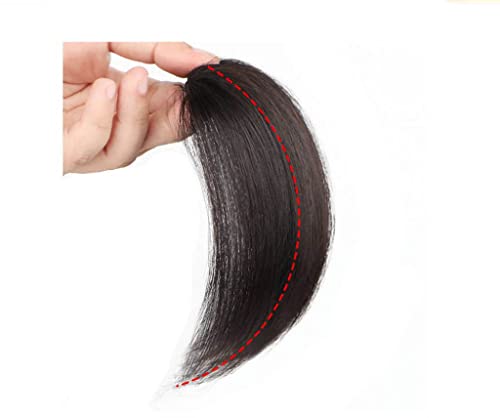 Remeehi sem costura reto natural Uma peça Remy Human Human Frontal Bangs Extensão de cabelo para cabelos finos masculinos cor natural