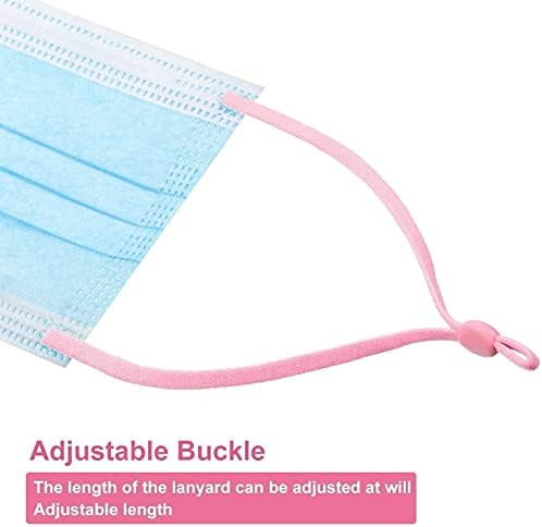 Faixas elásticas coloridas com fivela ajustável Earloop cordão de abre -bobo de corda elástica