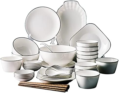 Placas de jantar de cerâmica Liuzh Conjunto de prato de prato de prato de prato de salada Sopa de sopa de sopa