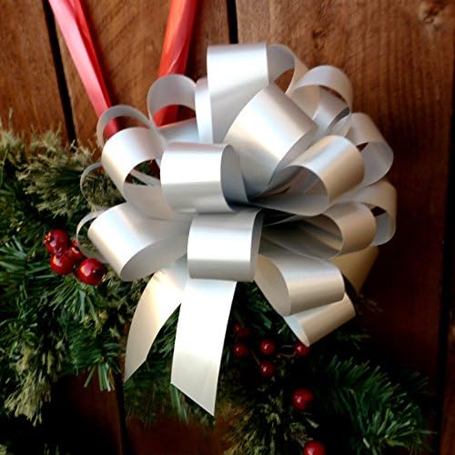 Big Gift Basket Pull Bows - 8 de largura, conjunto de 9, Natal, cores sólidas variadas, vermelho, verde, azul, branco, ouro, prata, Páscoa, presentes de aniversário, decoração de férias
