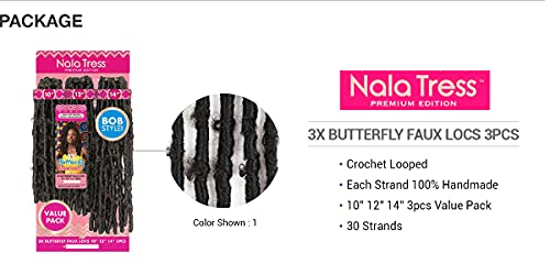Janet Collection Nala Tress 3x Butterfly Faux Locs Crochet Braid
