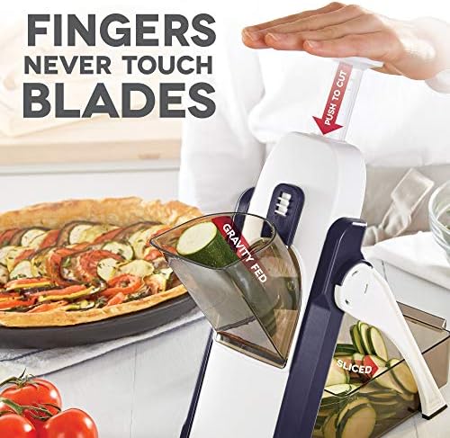 Dash Safe Slice® Mandoline Slicer, Julienne + Dicer para vegetais, preparação para refeições e muito mais com mais de 30 predefinições e espessura - cinza