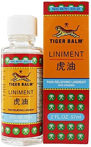 Tiger Balm Liniment, 2 oz. - Óleo de linimento do músculo dolorido e da articulação - artrite e óleo de alívio das costas - alívio do desconforto da articulação tópica