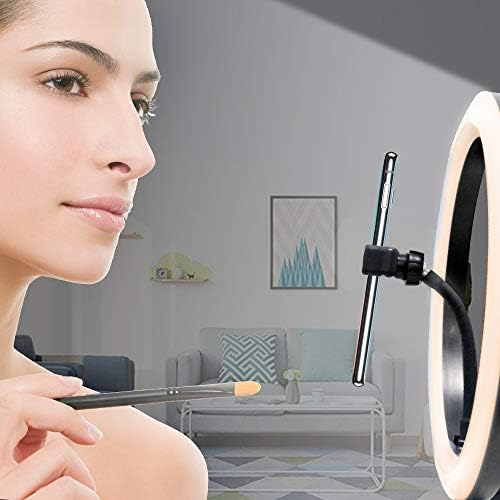 B-QTECH 10 Luz de anel LED, vídeo do YouTube e streaming em tempo real, luz de anel de maquiagem da área