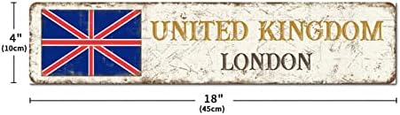 Madcolitote personalizada Reino Unido Rua Signo Rússico Londres Sinais de Madeira de Madeira De parede Decorações