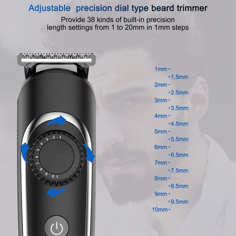 Clippers de cabelo para homens, aparador de cabelo profissional de barbeiro cor de barba com fio sem fio para homens elétricos 100-240V Máquina de cortador de cabelo recarregável