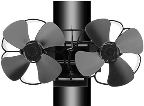 Lareira radiadora economia de energia dupla lareira preta 8 lâmina calor fogão alimentado com ventilador de madeira
