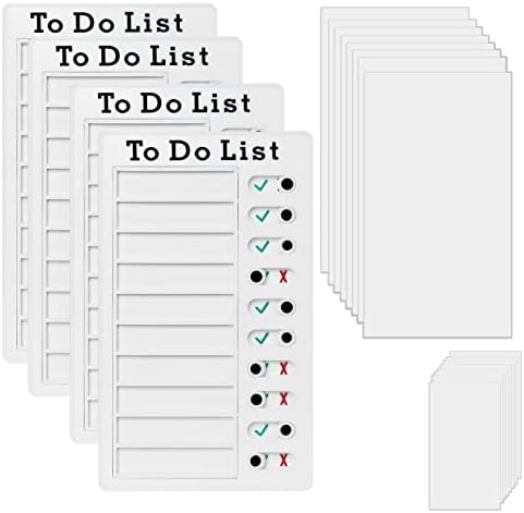 4pcs Boards de planejamento de gráficos de tarefas ， Portátil para fazer lista Lista de deslizamento destacável