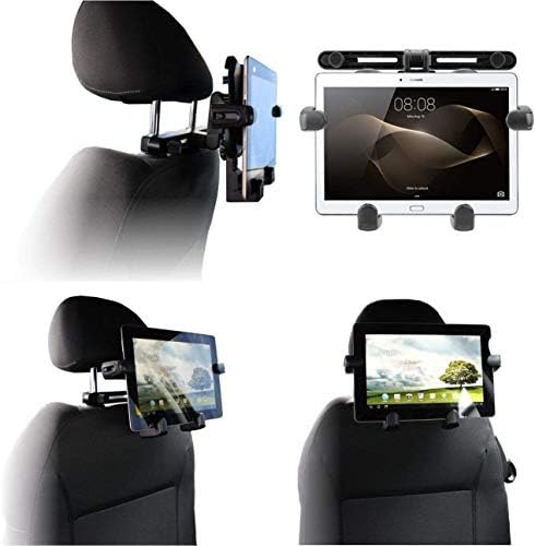 A apoio de cabeça portátil da Navitech no carro compatível com o Dragon Touch Bloco de 102 comprimido de 10