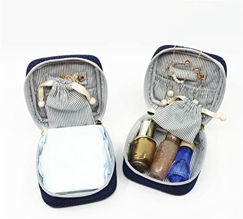 Caixa de jóias bordadas de mhyfc Tecido de tecido de tecido de viagem multifuncional de colar portátil