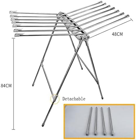 Liruxun aço inoxidável de aço multifuncional de roupas dobráveis ​​secagem rack stand stand rack racks