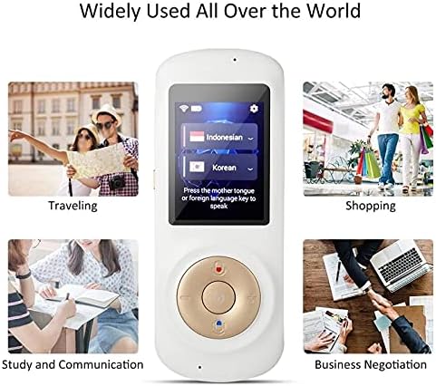 Lysldh Language Translator Dispositivo 70 Idiomas Dispositivo de bolso inteligente dispositivo portátil Instant Wi -Fi/Hotspot Translator de voz