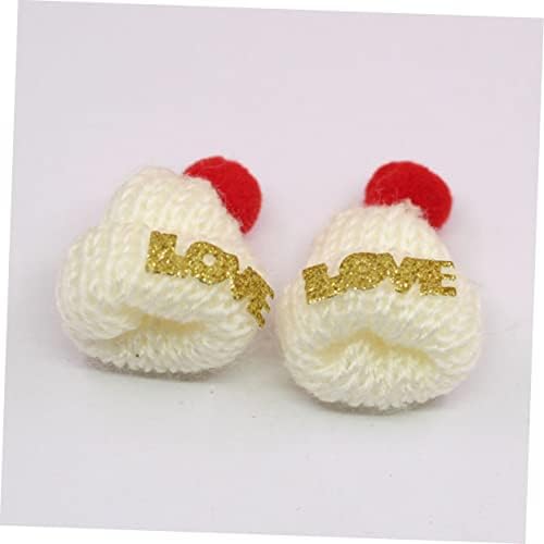 Toyvian 36pcs lã de lã para acessórios de natividade acessórios de gatinho mini ornamentos de natal mini chapéus