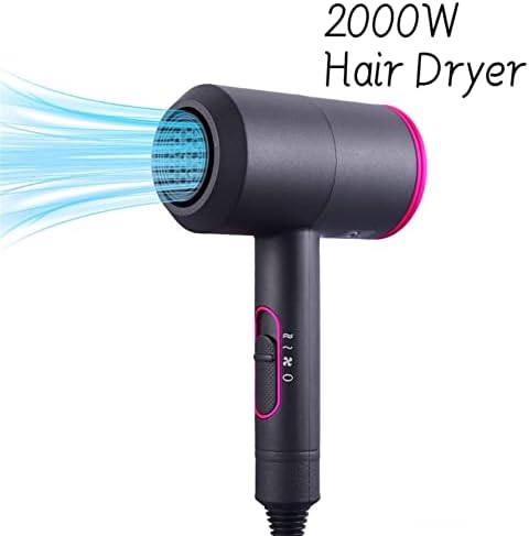 Heyuanpius secador de cabelo, secador de cabelo, salão elétrico profissional escova de ar quente uma configuração fria de soprador iônico negativo seco