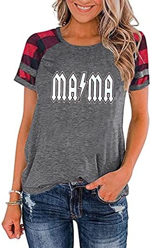 Camisas gráficas mama para mulheres do Dia das Mães Mamãe mamãe mamãe mamãe camisetas Tops casuais Tee Gifts