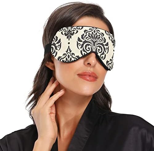 Máscara de olho do sono unissex Damask-vintage-royal máscara de dormir confortável