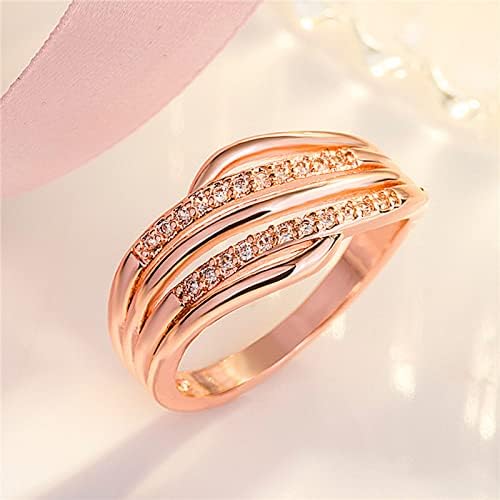 Casamentos e anéis de noivado jóias ajustáveis ​​Jóias elegantes de pedras preciosas decorações de