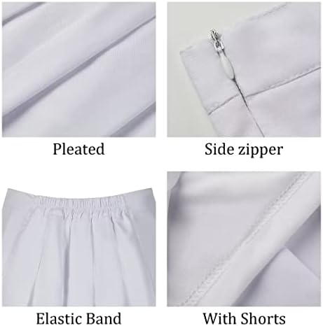 Mini-saia plissada Saias de tênis de cintura alta Skorts For Women Girls Salia de torcer de uniforme escolar