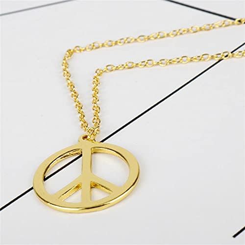 Colar de sinal de paz estilo hippie amor signo de paz hippie colar de colar de compras hippie acessórios de vestir jóias dos anos 1970 para homens para homens