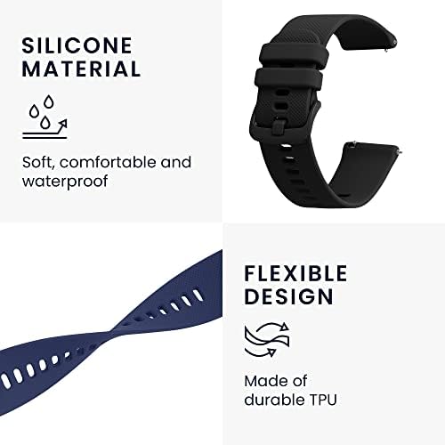 Kwmobile Watch Bands Compatível com Blackview X1 Smartwatch - Straps Conjunto de 2 banda de silicone