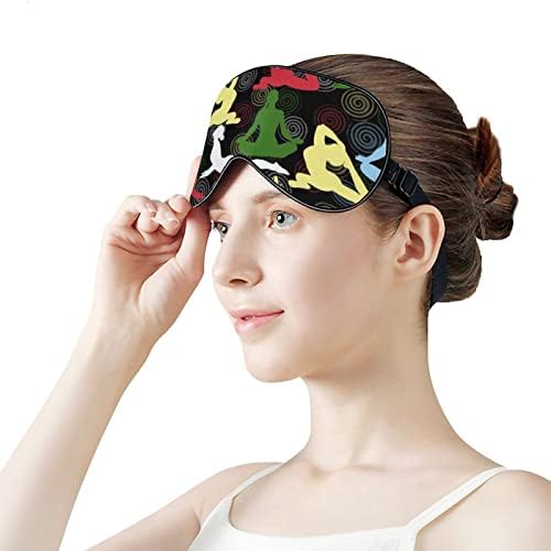 Yoga Girl Pattern Máscara de olho macio eficaz máscara de sono conforto