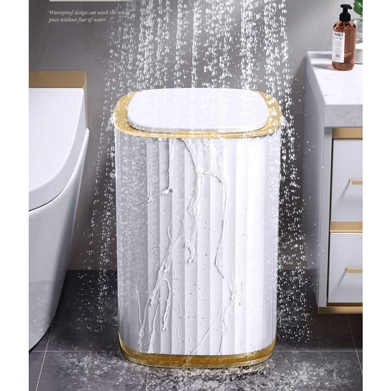 ZSEDP Remessa Smart Sensor Lixo Lixo da cozinha do banheiro Lixo do banheiro pode melhor indução automática Bin à prova d'água com tampa 15L