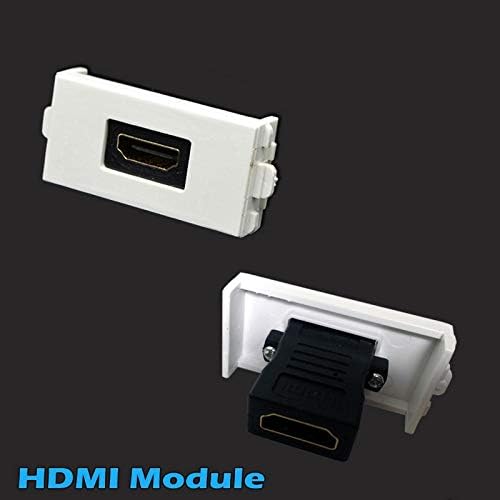 Placa de parede com 2 x 3,5 fone de ouvido + HDMI Keystone Modular Audio Distribution conectores conectores