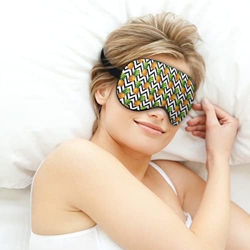Abacaxi em máscaras de olho macio geométricas com cinta ajustável confortável com a venda para dormir para dormir