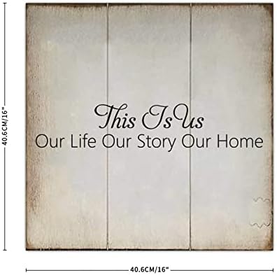 Presentes de encorajamento de placas de madeira, esta somos nós, nossa vida, nossa história, nossa casa Vintage