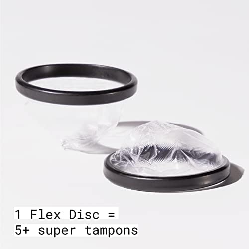 Discos menstruais do Flex | Discos de período descartáveis ​​| Reduza cólicas e secura | Alternativa de tampão para iniciantes | Capacidade de 5 super tampões | Feito no Canadá | 3 pacotes
