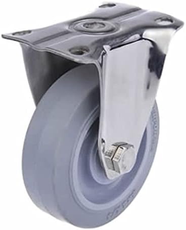 Rodas groni 304 aço inoxidável rodas de 3 polindetano de poliuretano PU MUTE sem ferrugem para rodízios industriais 1pcs
