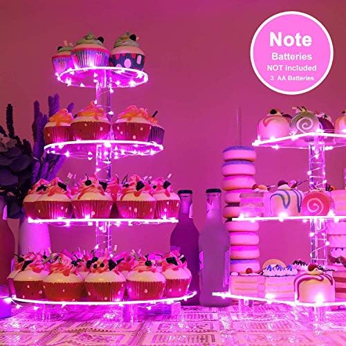 Posto de cupcakes redondos de 4 camadas do YESTBUY - Premium cupcake titular - Torre de cupcakes de