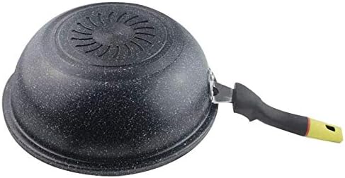 Yczdg com capa aço inoxidável wok pan não bastão de tela de favo de mel sem lâmpada sem revestimento