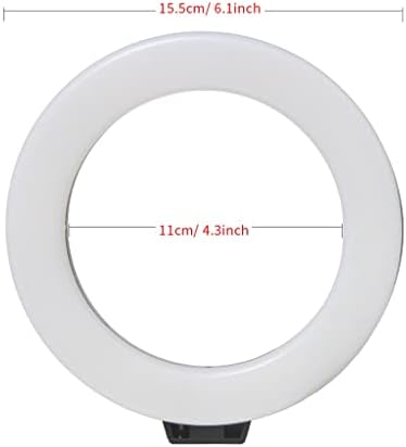 ZLXDP Photo Mini LED LED Selfie 6inch Ring Light Desktop Video Lamp com plugue USB de suporte para
