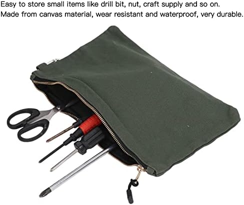 Bolsa de ferramentas, bolsa de ferramentas com zíper de fins múltiplos de tela de tela, fácil de transportar para trabalhar