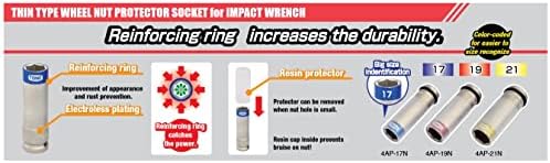 Tone Lug Nut Impact Socket com manga protetora