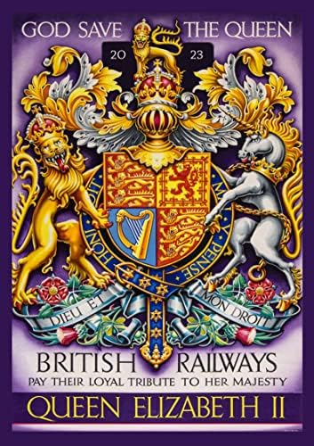 2023 calendário de parede [12 páginas 8 x12] britraia railroad railroad vintage Travel Poster anúncios