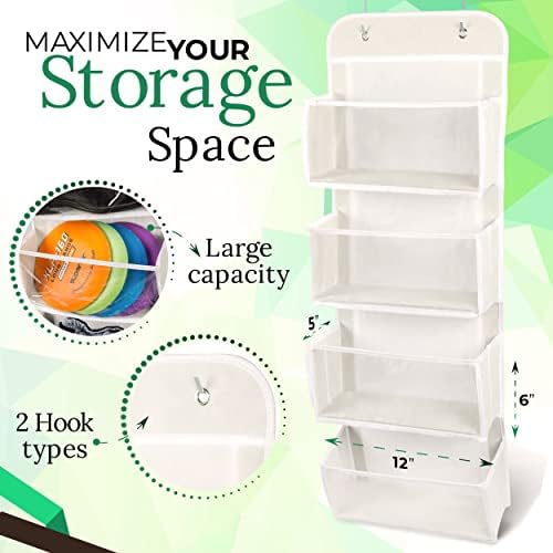 Produto Homey Big Pocket Over the Door Organizer Storage Rack - Capacidade transparente - para sua cozinha, banheiro, sala de brinquedos, armário