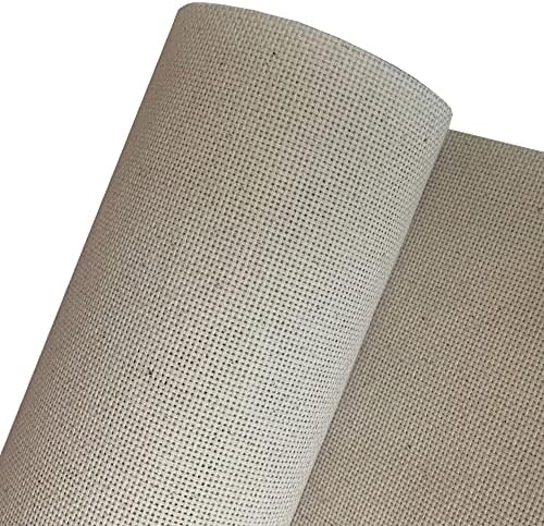 22 Conte o tecido de bordado de pano até o pano, o tecido de coloração natural, W59 x L39