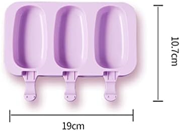 Molde roxo de sorvete com tampa Cubo de gelo molde Casa fabricante de gelo criativo Gelo Lattice